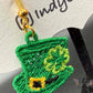 Tiny Top Hat with Shamrock Earrings