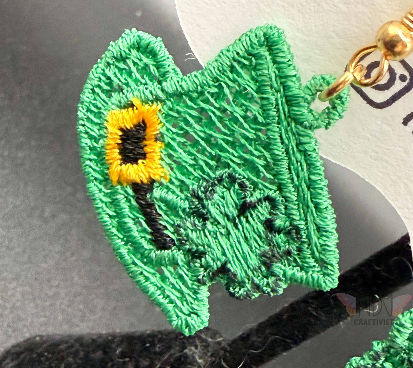 Tiny Top Hat with Shamrock Earrings