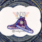 Embroidered Bi I’m Speaking Converse Like Brooch with Magnetic Hardware