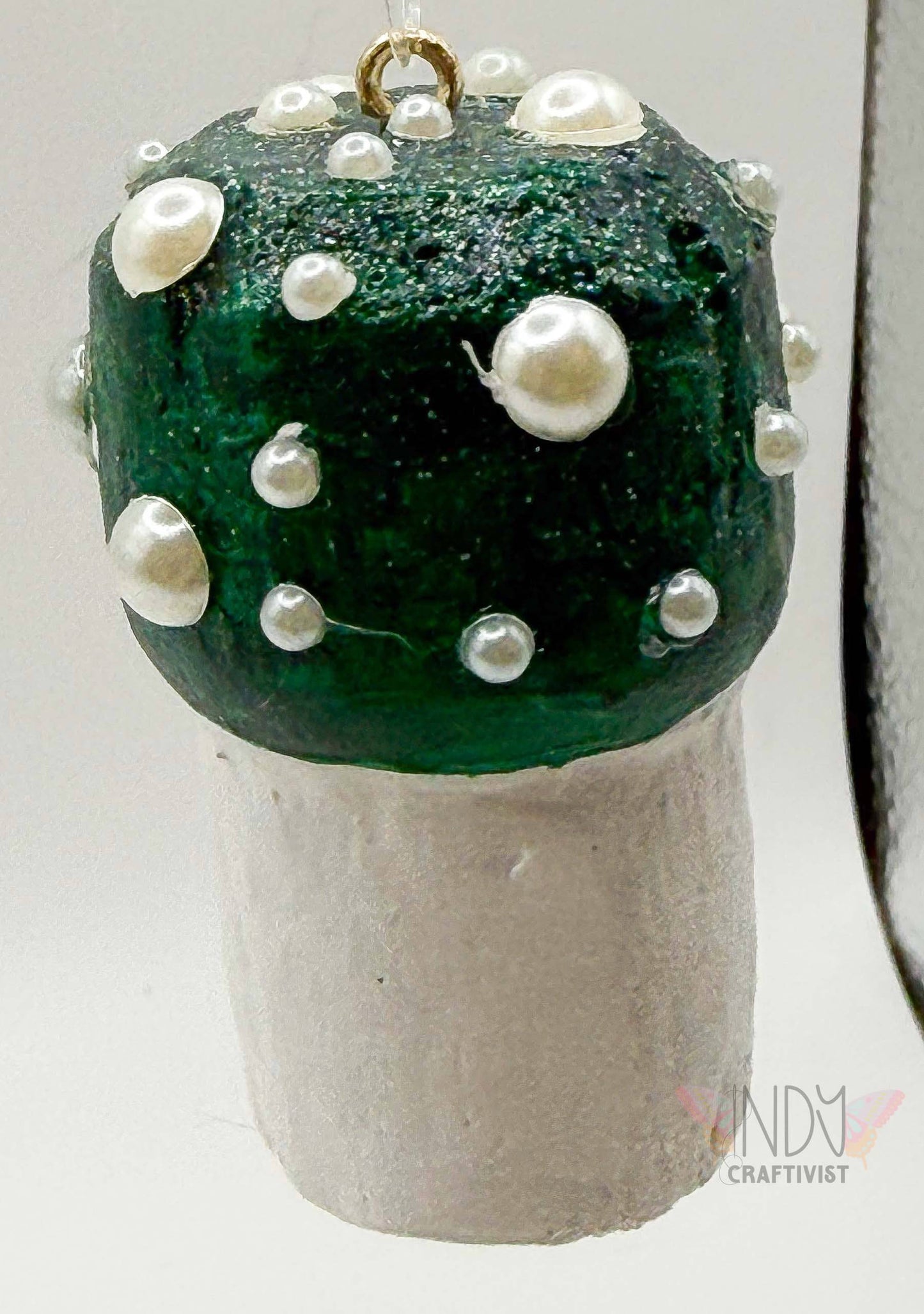 Magic Mushroom With Pearls Car Decor