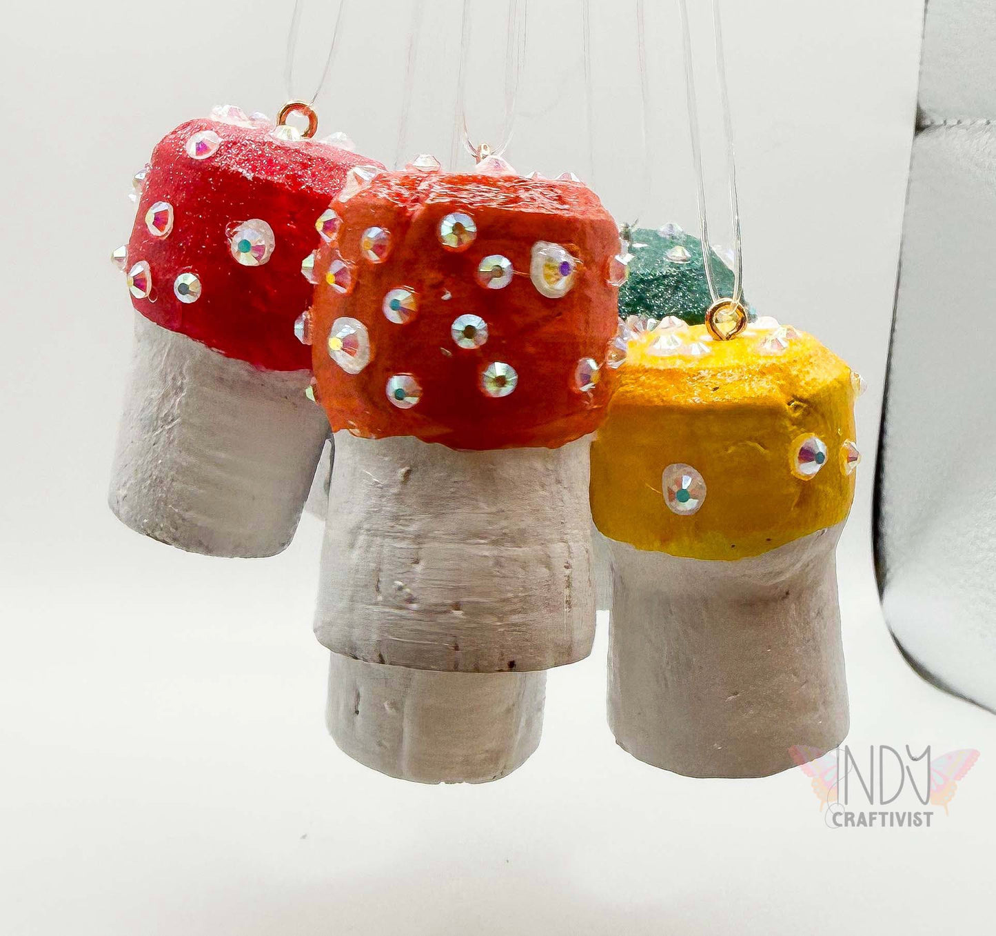 Magic Mushroom Rhinestone Car Decor