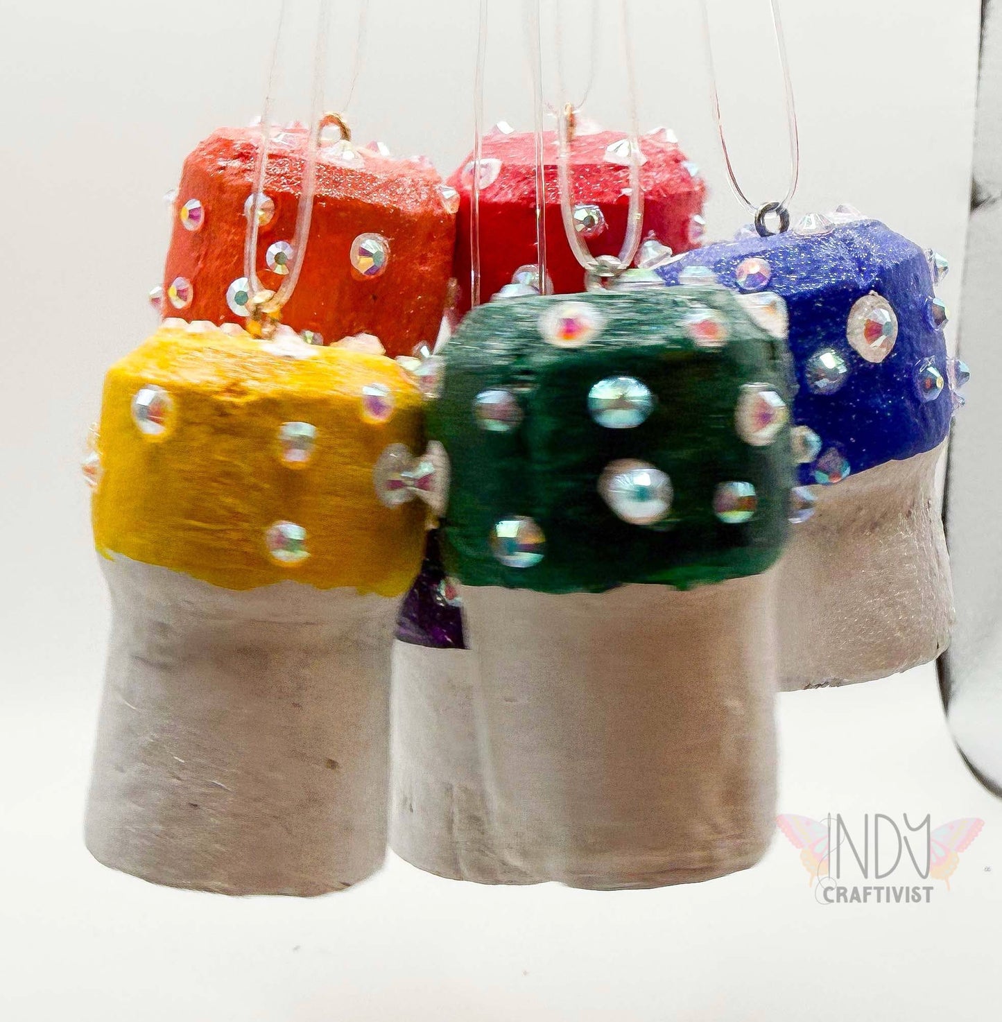 Magic Mushroom Rhinestone Car Decor