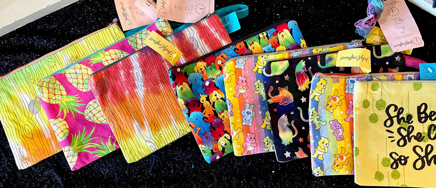 Upcycled Makeup Zipper Pouch