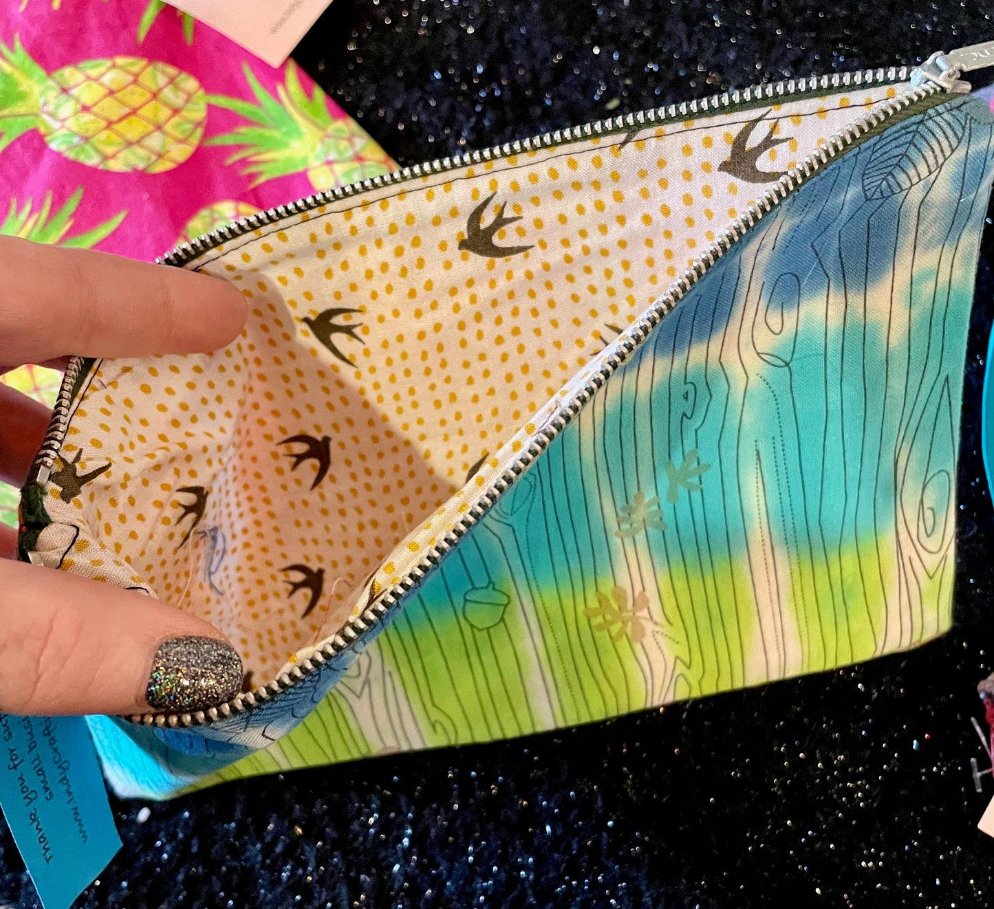 Upcycled Makeup Zipper Pouch