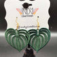 Made-To-Order Monstera Leaf Earrings