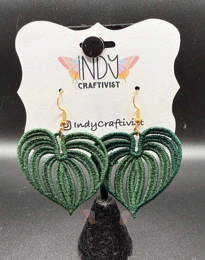 Made-To-Order Monstera Leaf Earrings