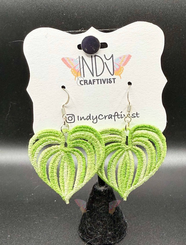 Made-To-Order Monstera Leaf Earrings