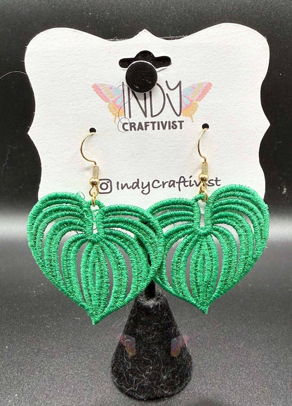Made-To-Order Monstera Leaf Earrings