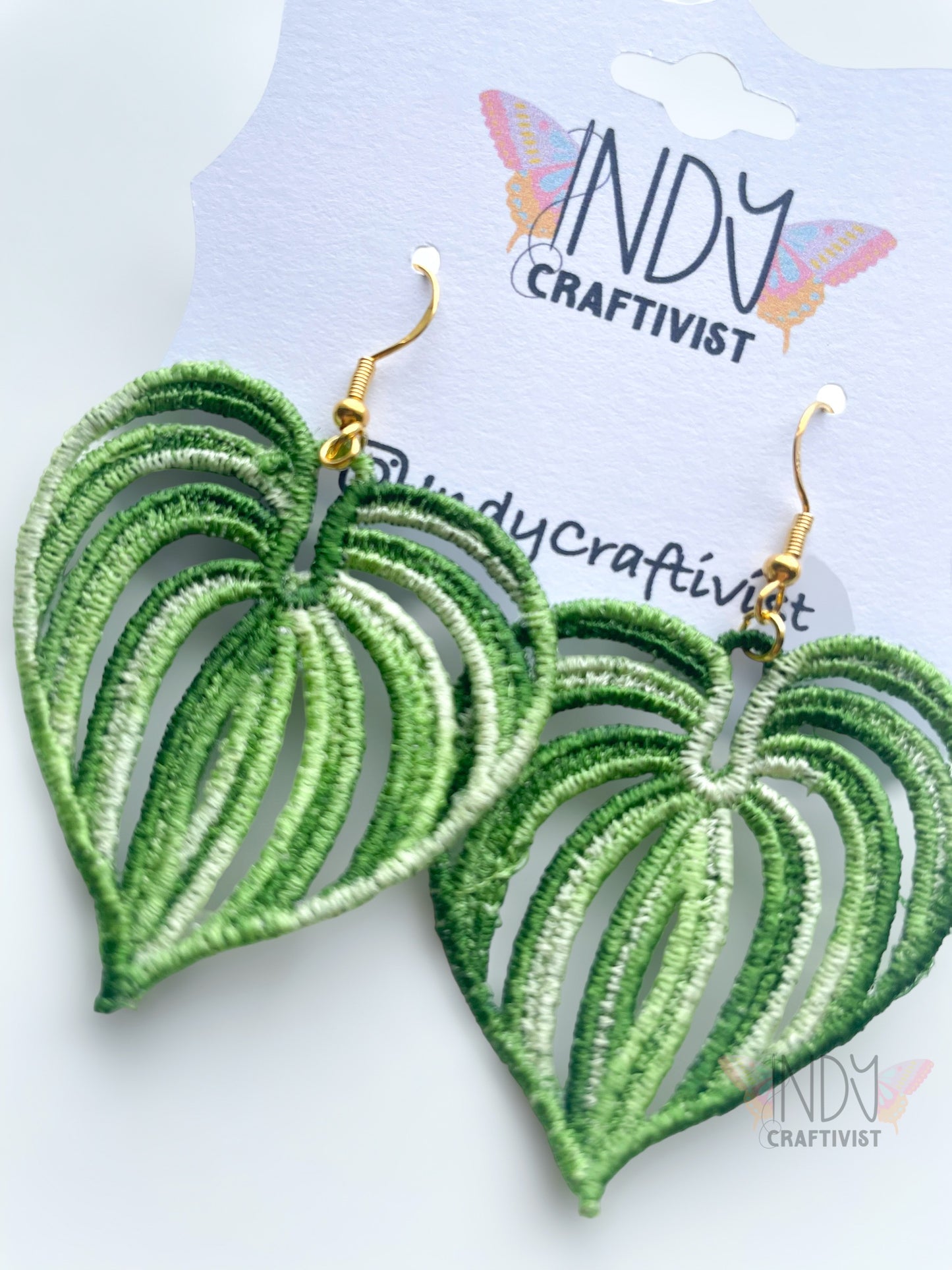 Made-To-Order Monstera Leaf Earrings