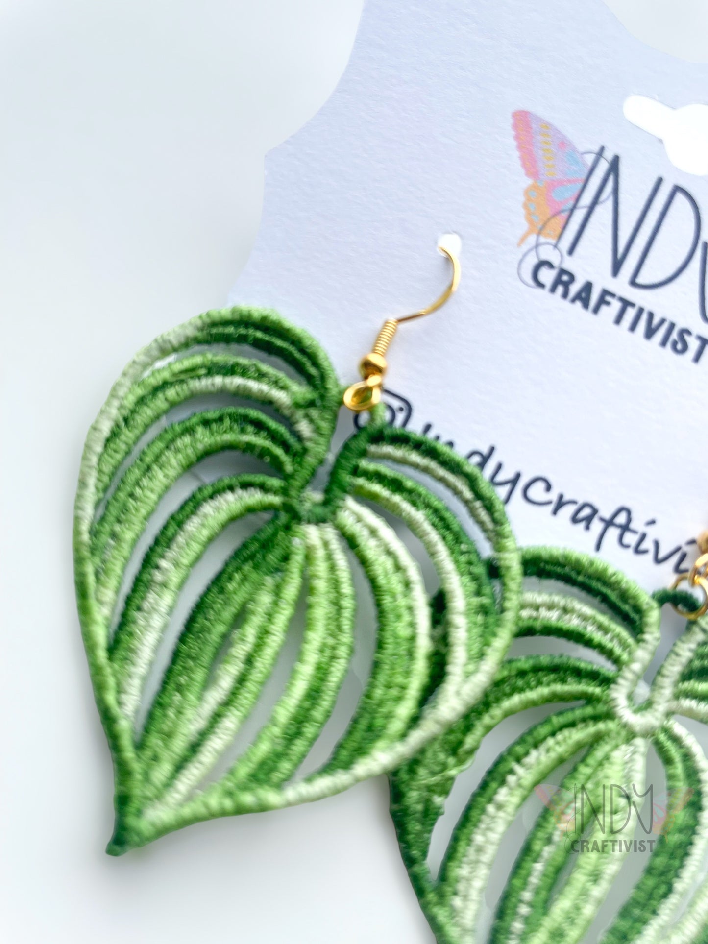 Made-To-Order Monstera Leaf Earrings