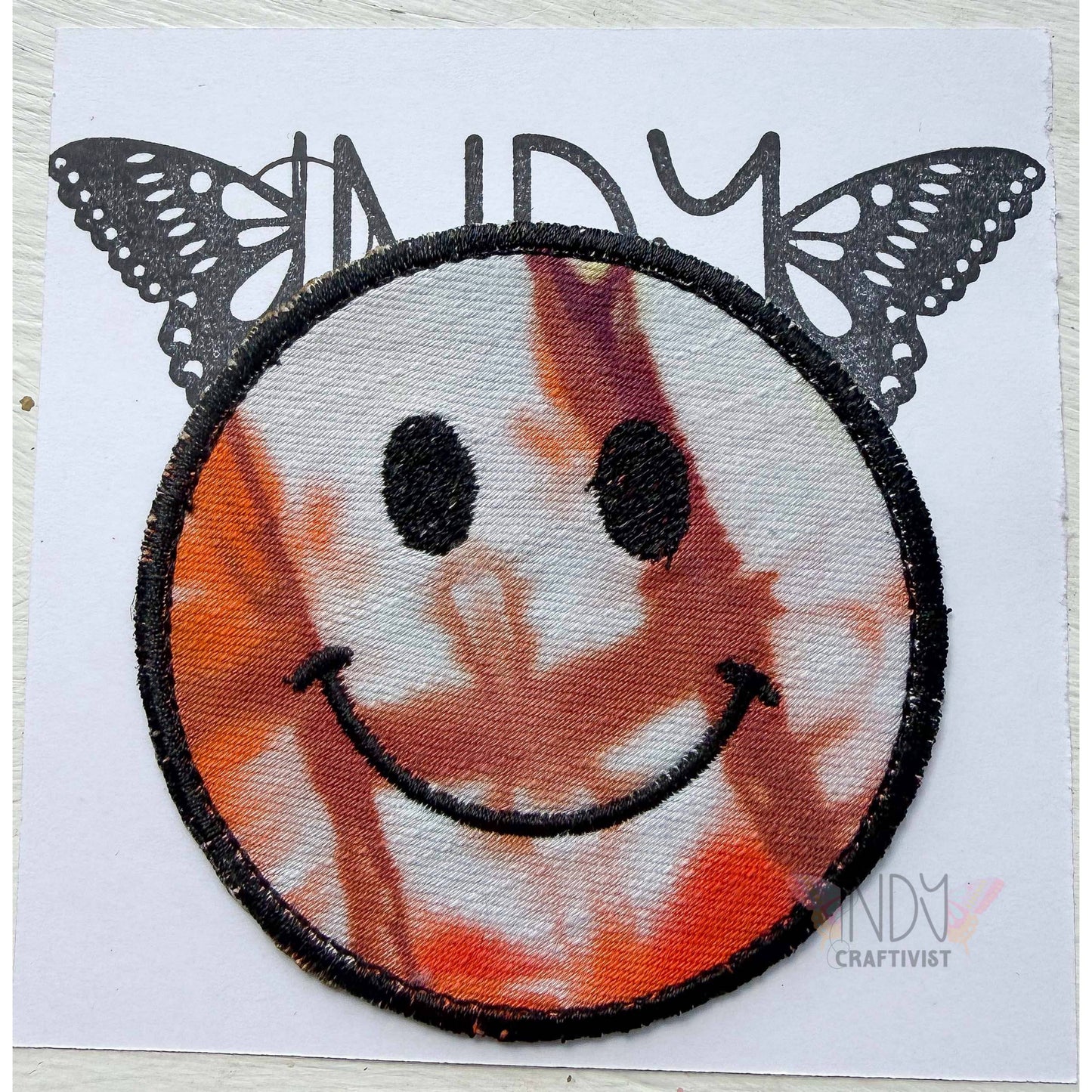 Smiley Face Upcycled Patch