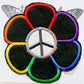 Rainbow Peace Daisy Upcycled Patch
