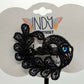 Black Peacock Hair Jewelry Blue Rhinestones