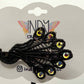 Black Peacock Hair Jewelry with AB Stones