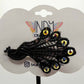 Black Peacock Hair Jewelry with AB Stones