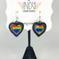 Double Heart Pride Earring