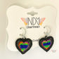 Double Heart Pride Earring