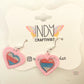 Double Heart Pride Earring