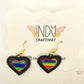 Double Heart Pride Earring