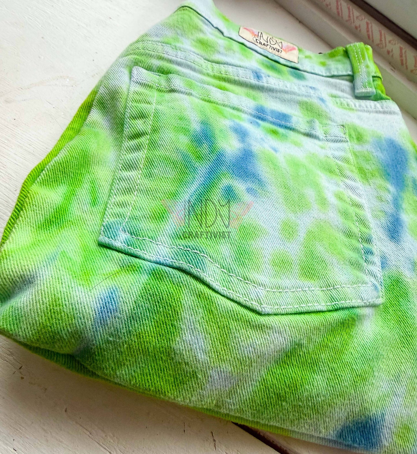 Green Upcycled Crossbody Pocket Bag
