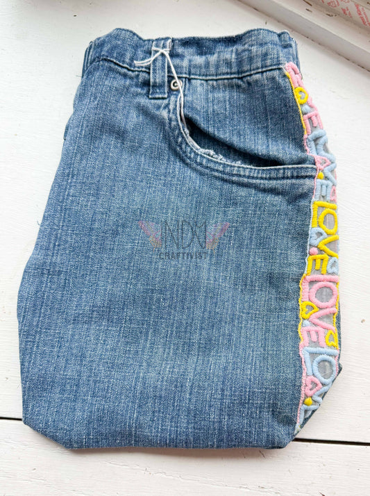Love Upcycled Crossbody Pocket Bag