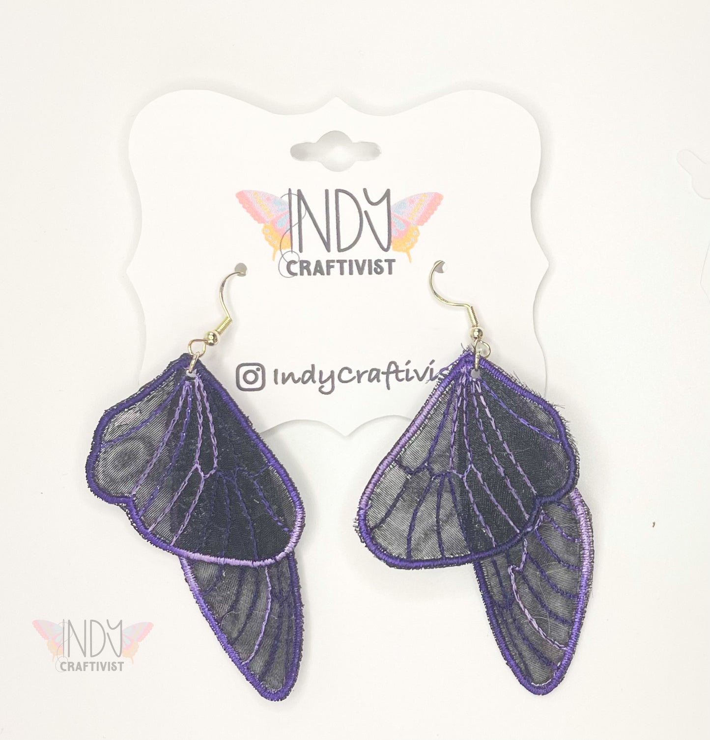 Black Sheer Butterfly Earrings
