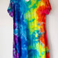 Adult Small Rainbow Scrunch Tie Dye Dress