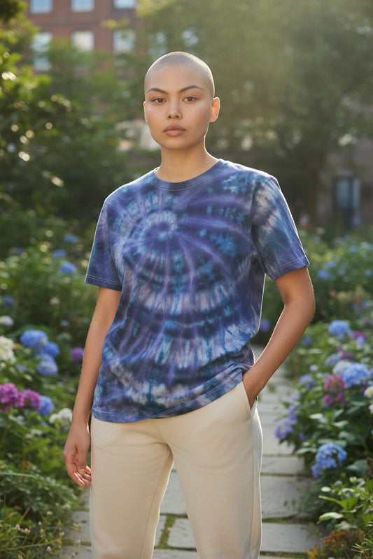 Adult Small Blue Swirl T-shirt