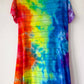 Adult Small Rainbow Scrunch Tie Dye Dress