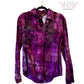 Small Long Sleeve Upcycled Tie Dyed Button Down
