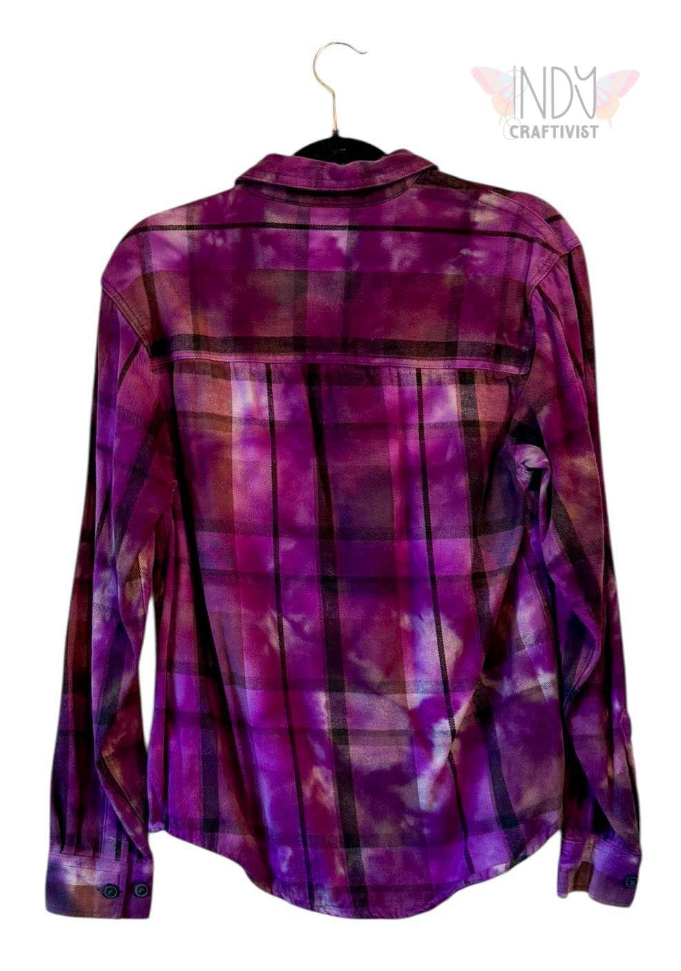 Small Long Sleeve Upcycled Tie Dyed Button Down