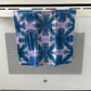 Navy and Lilac Shibori Inspired Tie Dyed Tea Towels