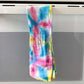 Yellow, Teal & Pink Shibori Like Tie Dyed Tea Towels