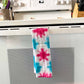 Hot Pink & Teal Shibori Like Tie Dyed Tea Towel