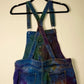 Blue Asphalt Size M Upcycled Tie Dye Overall Shorts