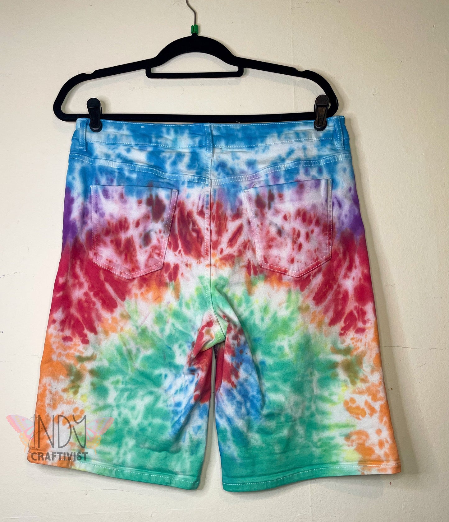 Route 66 Size 16 Upcycled Tie Dye Shorts