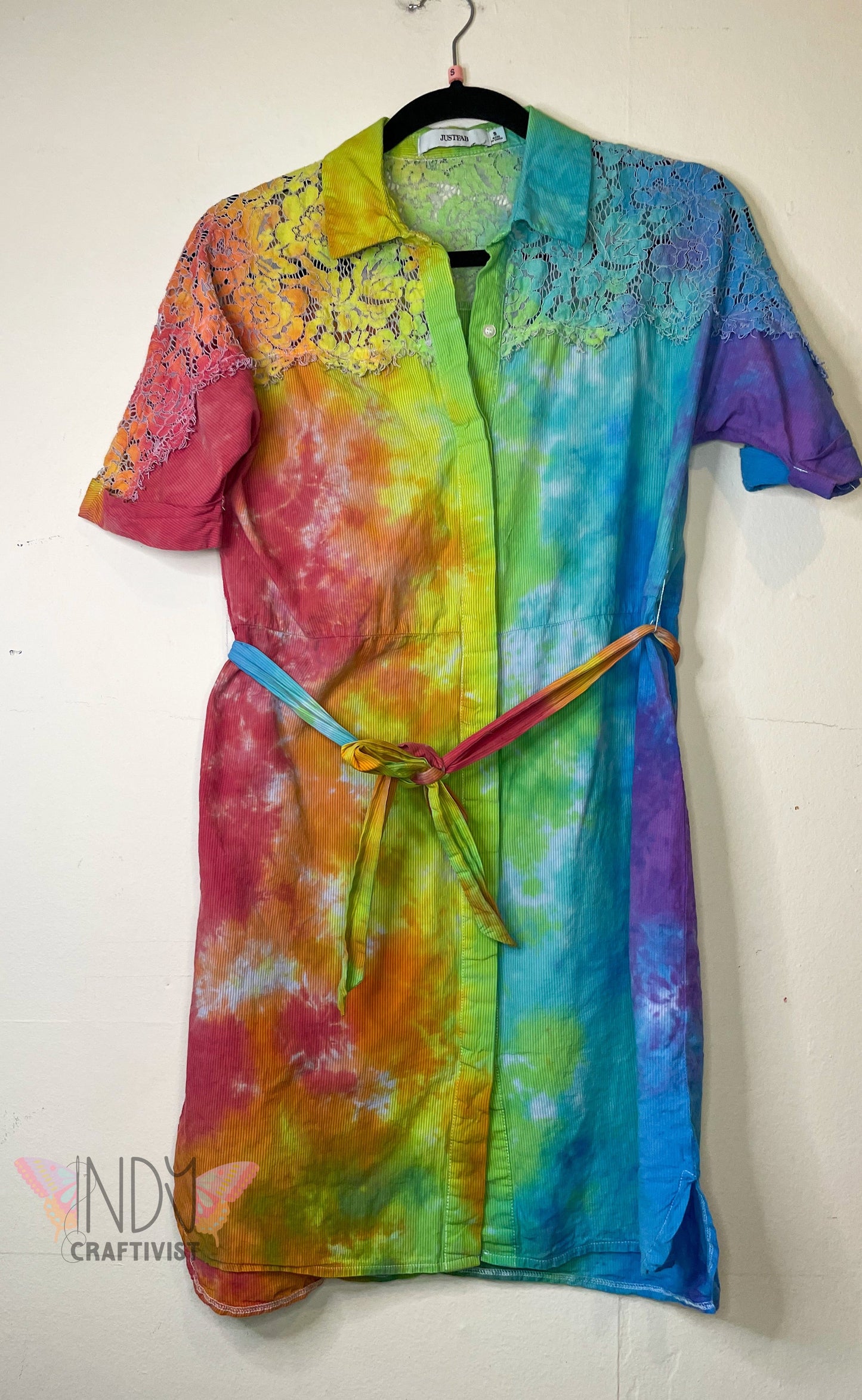 Small Upcycled Tie Dyed Dress
