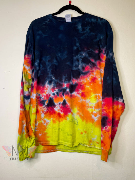 Adult Large Long Sleeve Tie Dye T-shirt