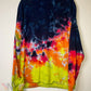 Adult Large Long Sleeve Fire Tie Dye T-shirt
