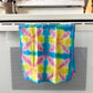 Teal, Yellow & Pink Shibori Like Tie Dyed Tea Towels