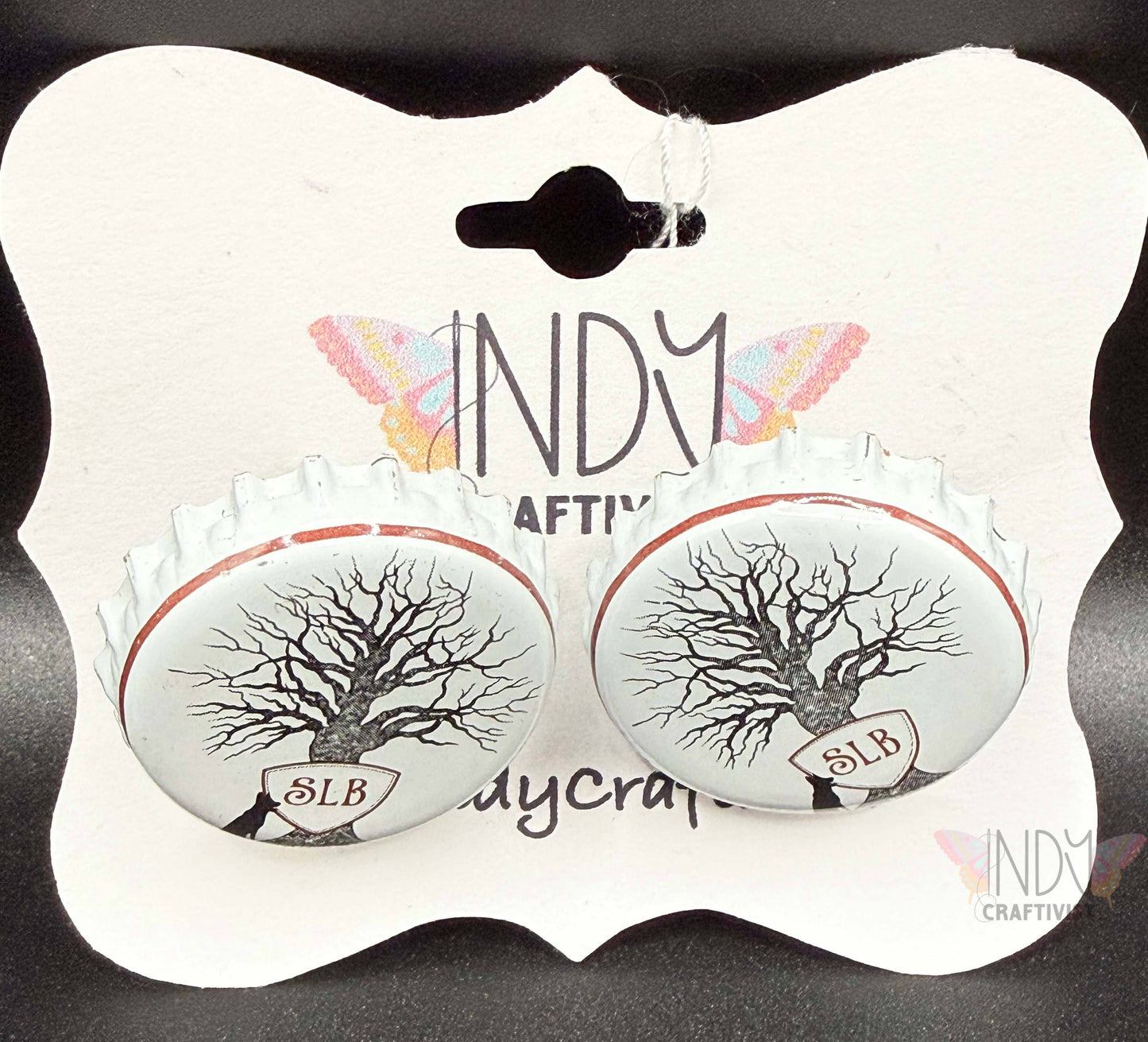 Tree Bottle Cap Cuff Links