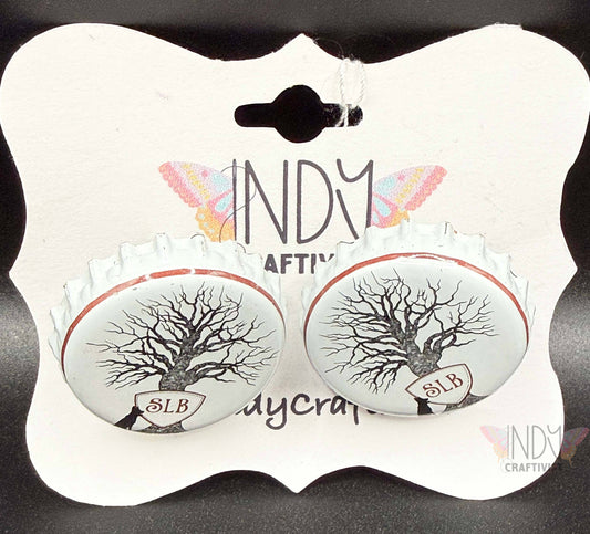 Tree Bottle Cap Cuff Links