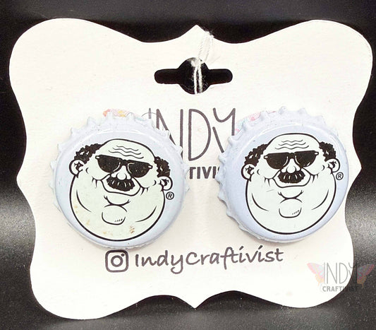 Face Bottle Cap Cuff Links