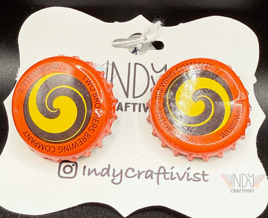 Spiral Bottle Cap Cuff Links