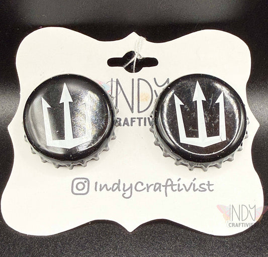 Pitch Fork Bottle Cap Cuff Links