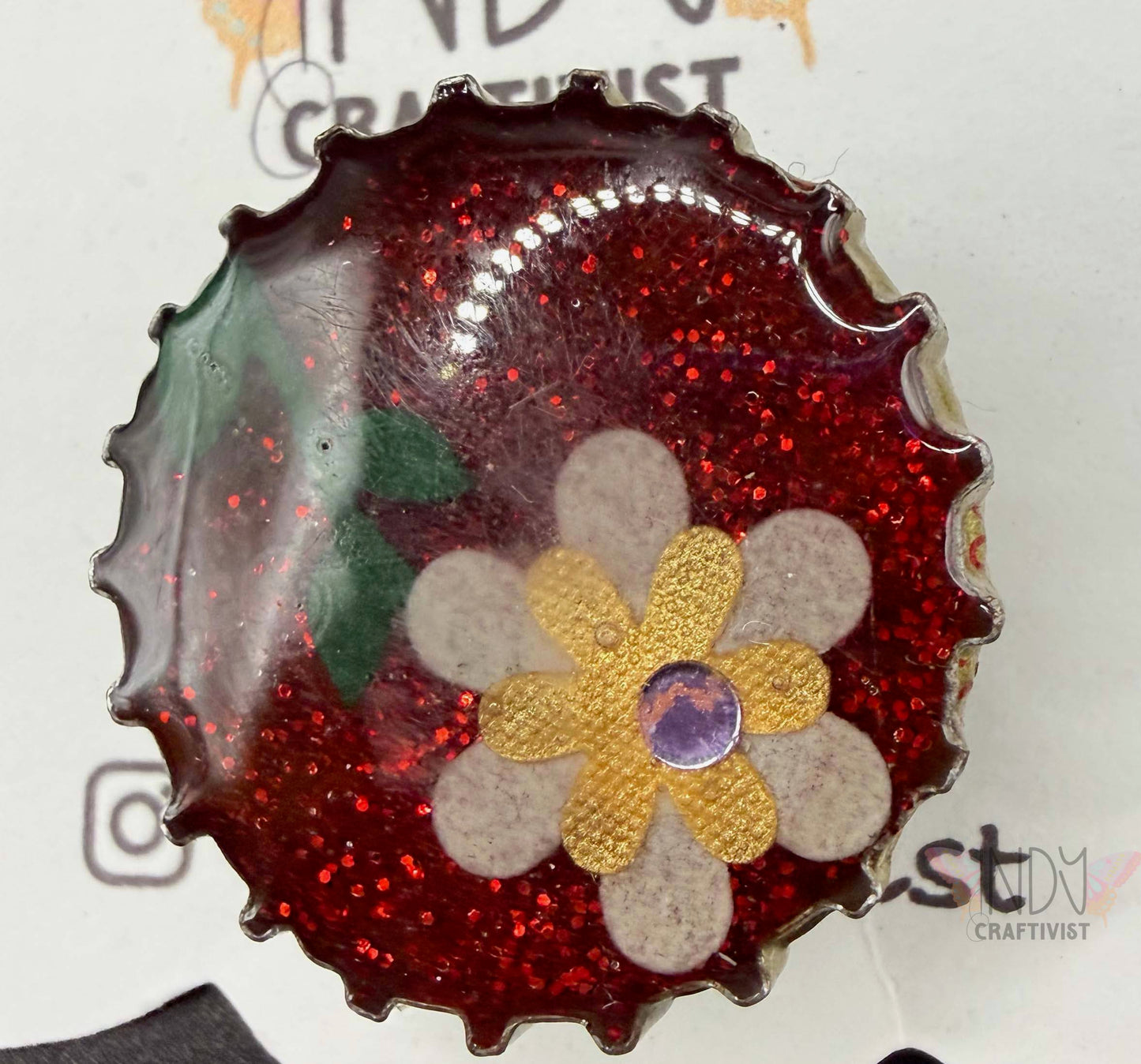 Upcycled Bottle Cap Magnets