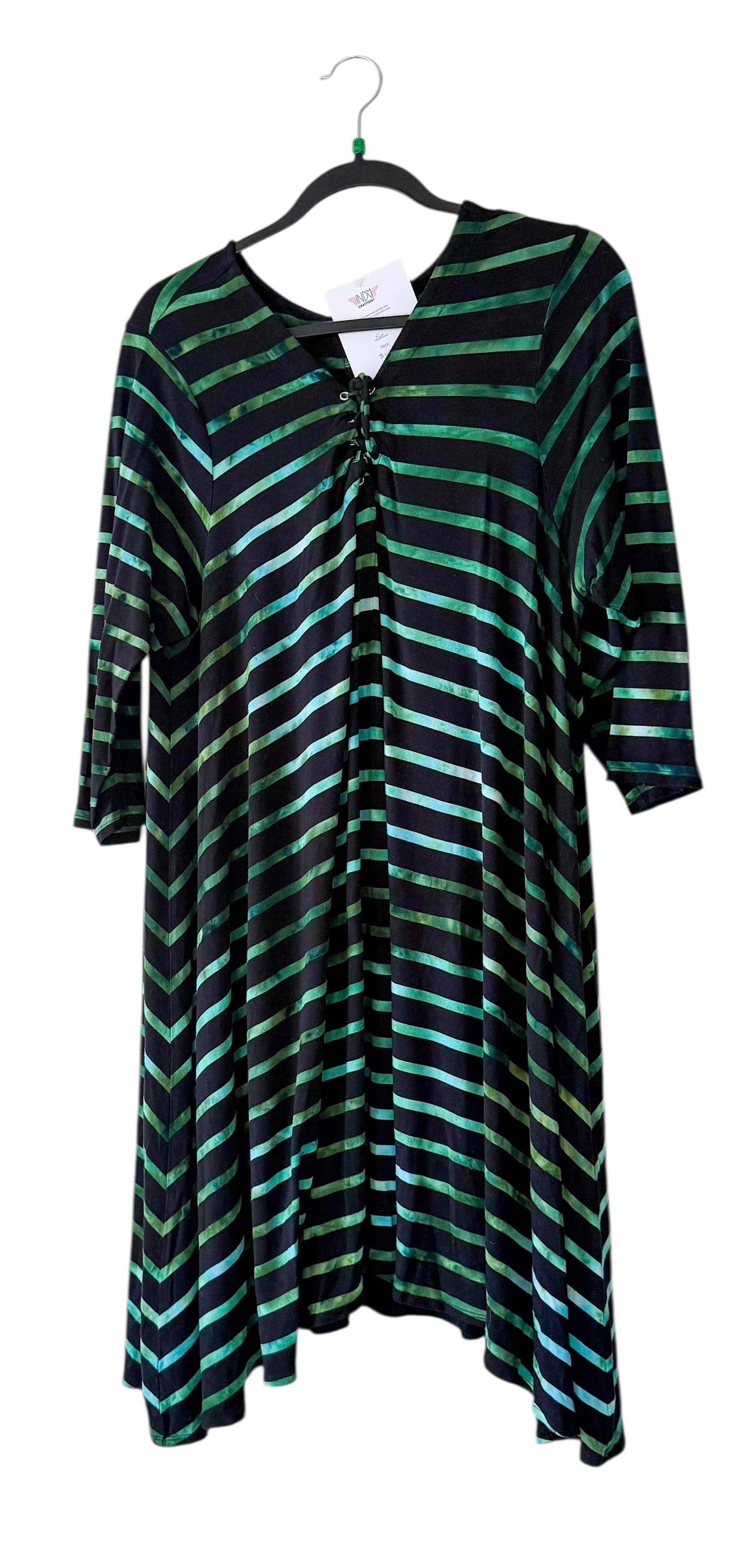 Adult Extra Large Striped Upcycled Tie Dye Dress