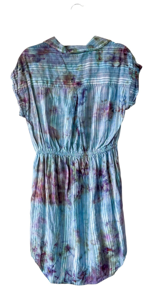 Adult Large Upcycled Tie Dye Dress with Elastic Waist