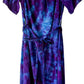 Adult Large Upcycled Tie Dye Striped Dress With Belt