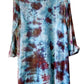 Adult Large Upcycled Buttondown Lightweight Tie Dye Dress
